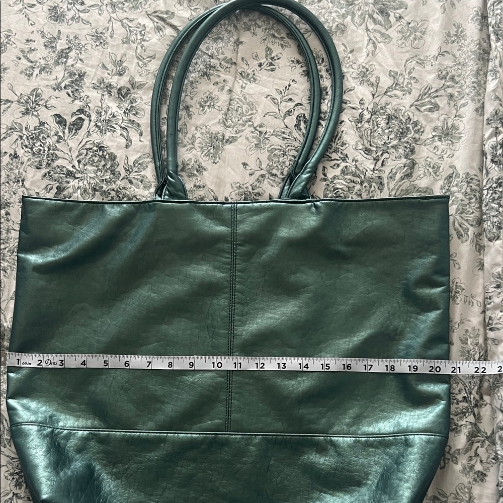 Saks Fifth Avenue Metallic Green Tote